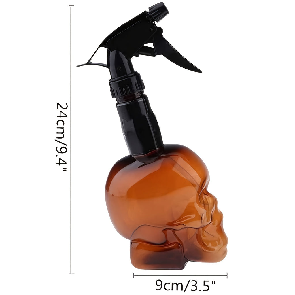 200Ml/7Oz Empty Spray Bottle with a Fine Mist Sprayer Featuring a Retro Skull Design, Made of Plastic And Refillable, Ideal for Hair Styling, Cleaning, And Plant Care