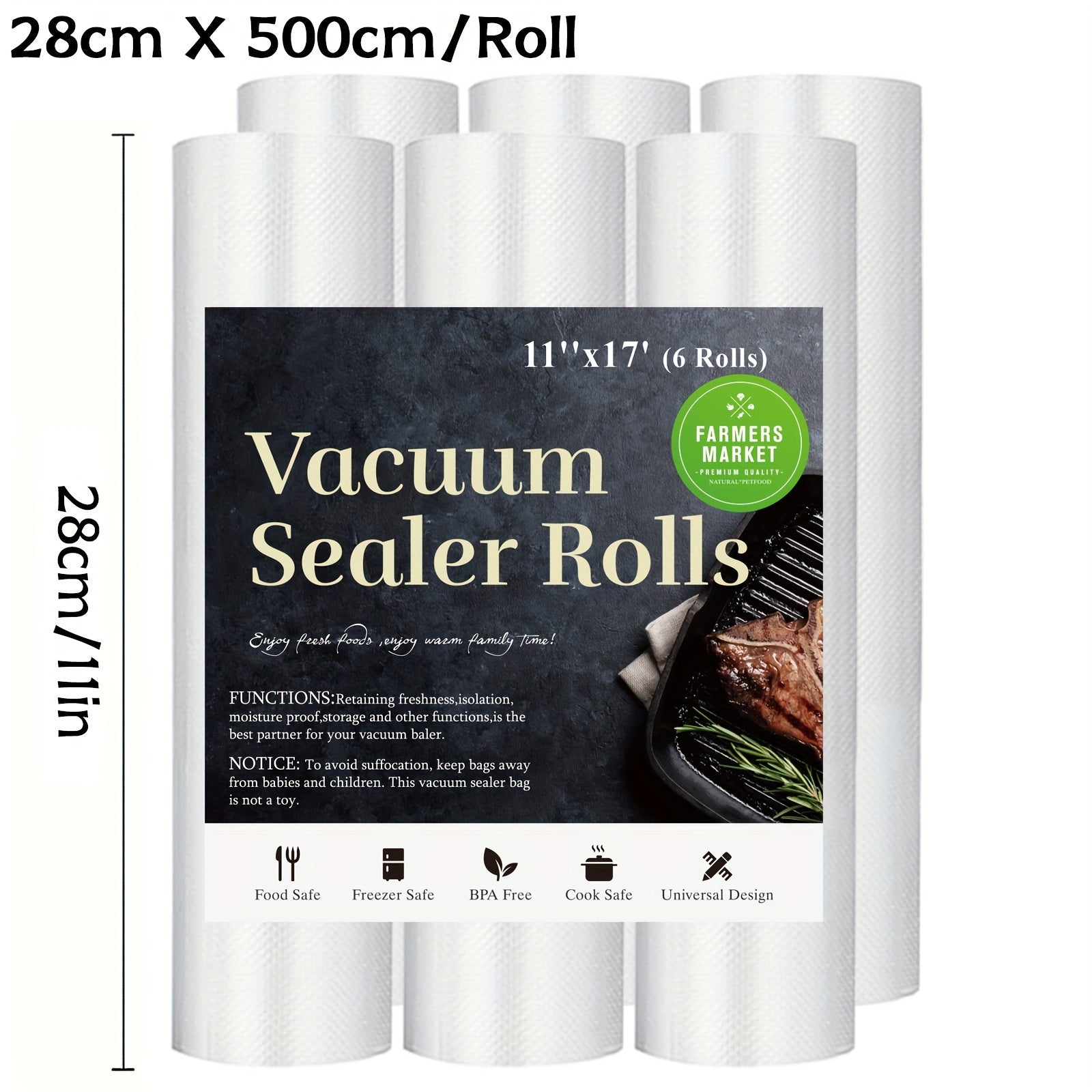 4/6/8pcs Combo Textured Vacuum Bag Storage Bags, Restaurant Kitchen Food Storage Bags Sealed Freezer Bags, Fresh Bags Food Bags Fresh Tough Preservation