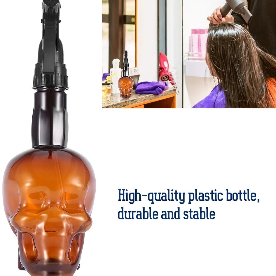 200Ml/7Oz Empty Spray Bottle with a Fine Mist Sprayer Featuring a Retro Skull Design, Made of Plastic And Refillable, Ideal for Hair Styling, Cleaning, And Plant Care