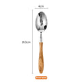 High-end Wooden Handle Tableware Set,304 Stainless Steel Metal Head, Easy to Clean,Steak Cutlery set