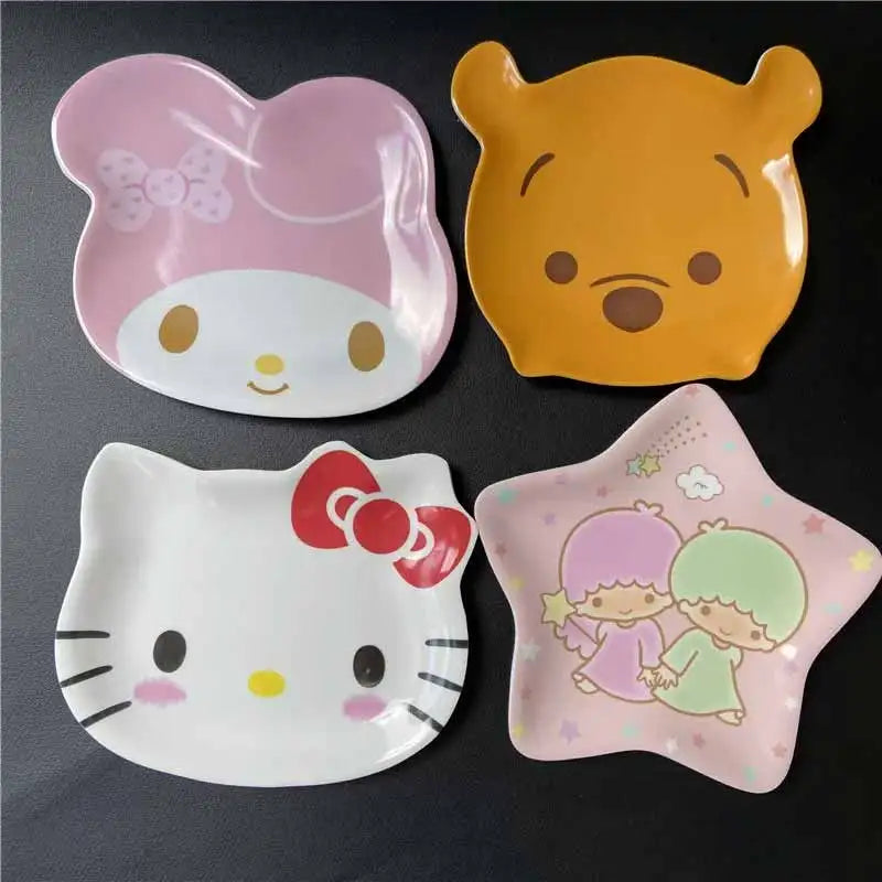 Animal Cartoon Cute Children'S Imitation Ceramic Tableware Cake Snacks Dry Fruit Plates Small Dishes Dishes Kitchen Utensils