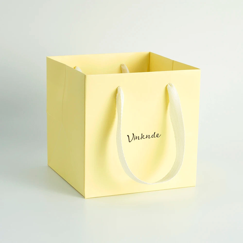 24-Pack Kraft Paper Red Bag with Handles Custom Logo Plain Paper Gift Grocery Bags for Food Retail Shopping Take Out Boutique