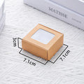 10Pcs Kraft Paper Carton Box Transparent Jewelry Cookie Chocolate Packaging Storage Cardboard Gift Boxes