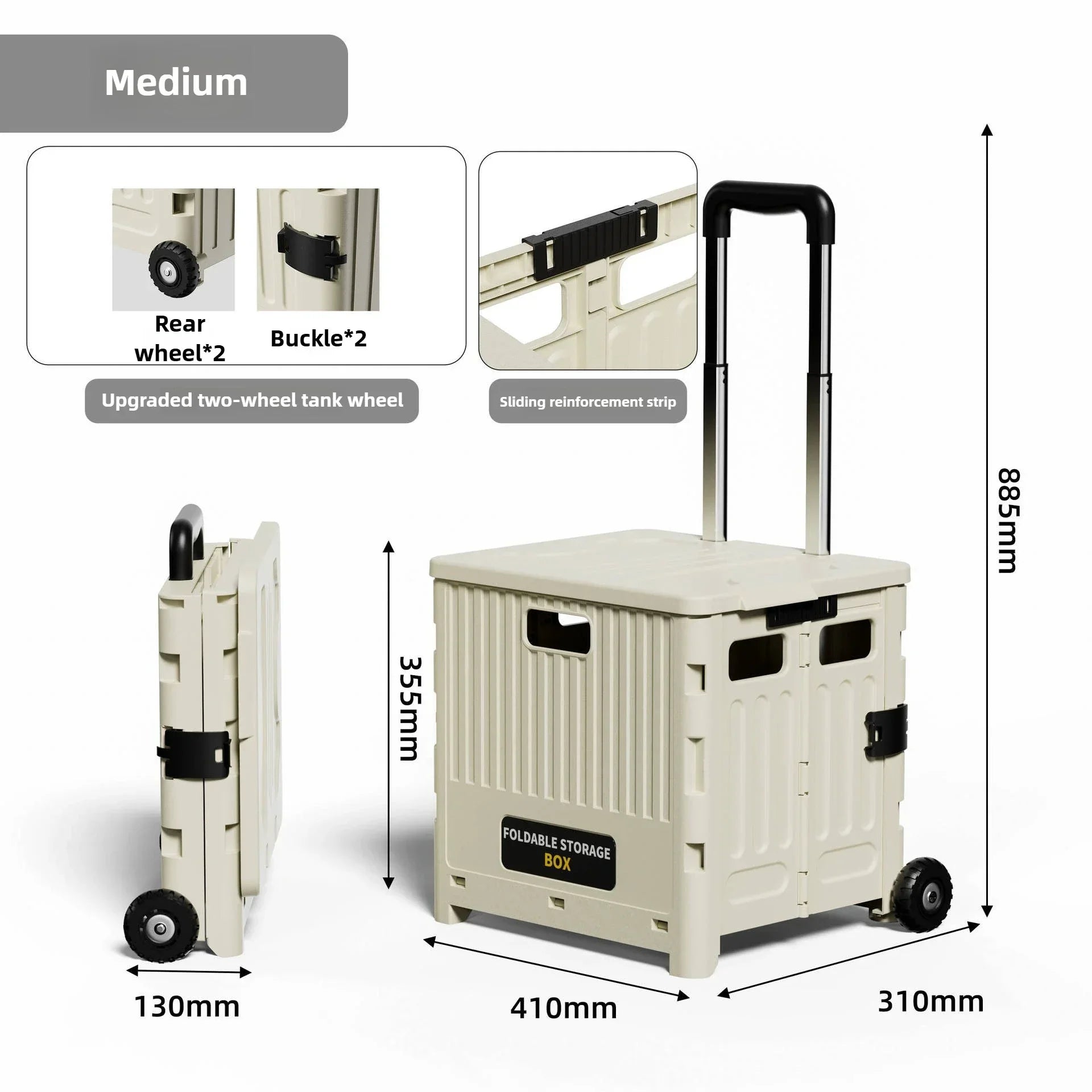 Household Goods Household Multi-functional  Portable Folding Shopping Trolley, Trailer, Camping, Large-capacity Storage Box