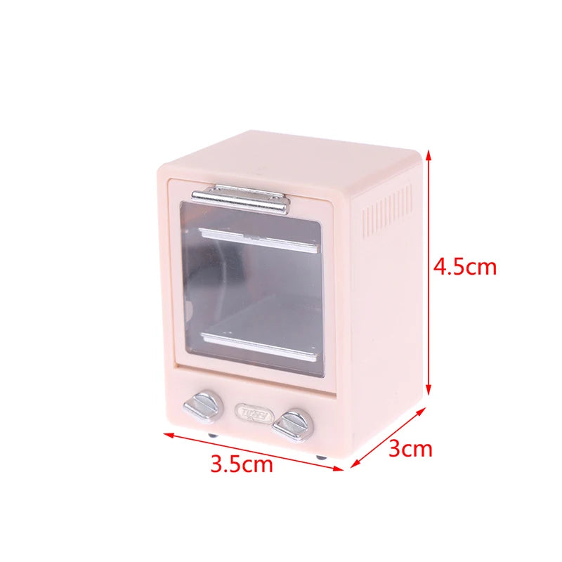 1:12 Dollhouse Miniature Household Electric Appliances Simulation Microwave Biscuit Oven Model DIY Accessories Scenes Ornament