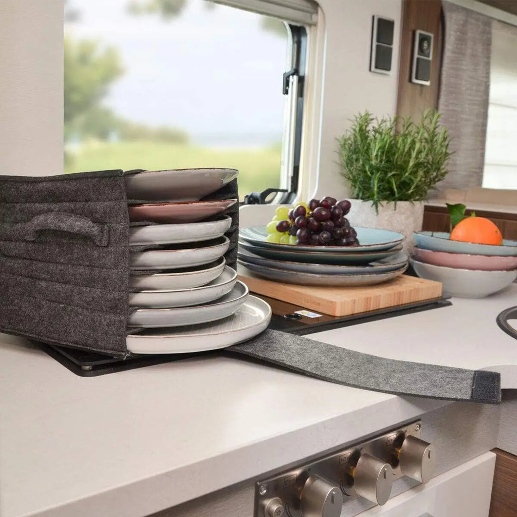 1PCS For Motorhome Campervan Boat Caravan Tableware Storage Plate Holder Cupboard Caravan Interior Tableware Racks Accessories