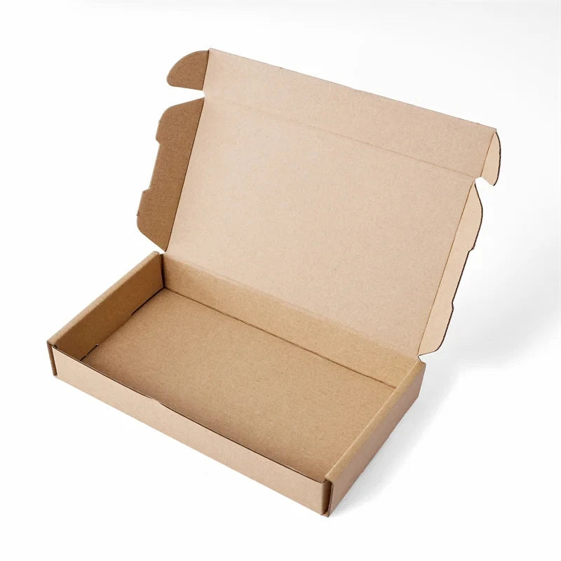 10PCS Small Shipping Boxes Brown Corrugated Cardboard Mailer Box for Packing Mailing Business Kraft Paper Packaging Box