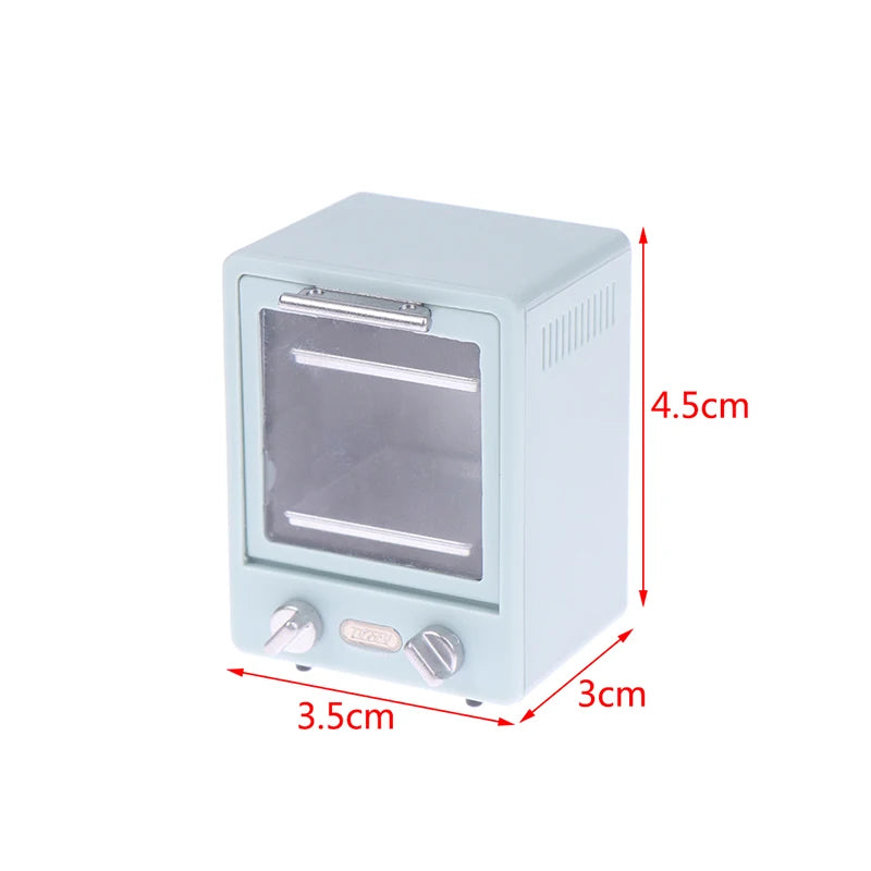1:12 Dollhouse Miniature Household Electric Appliances Simulation Microwave Biscuit Oven Model DIY Accessories Scenes Ornament