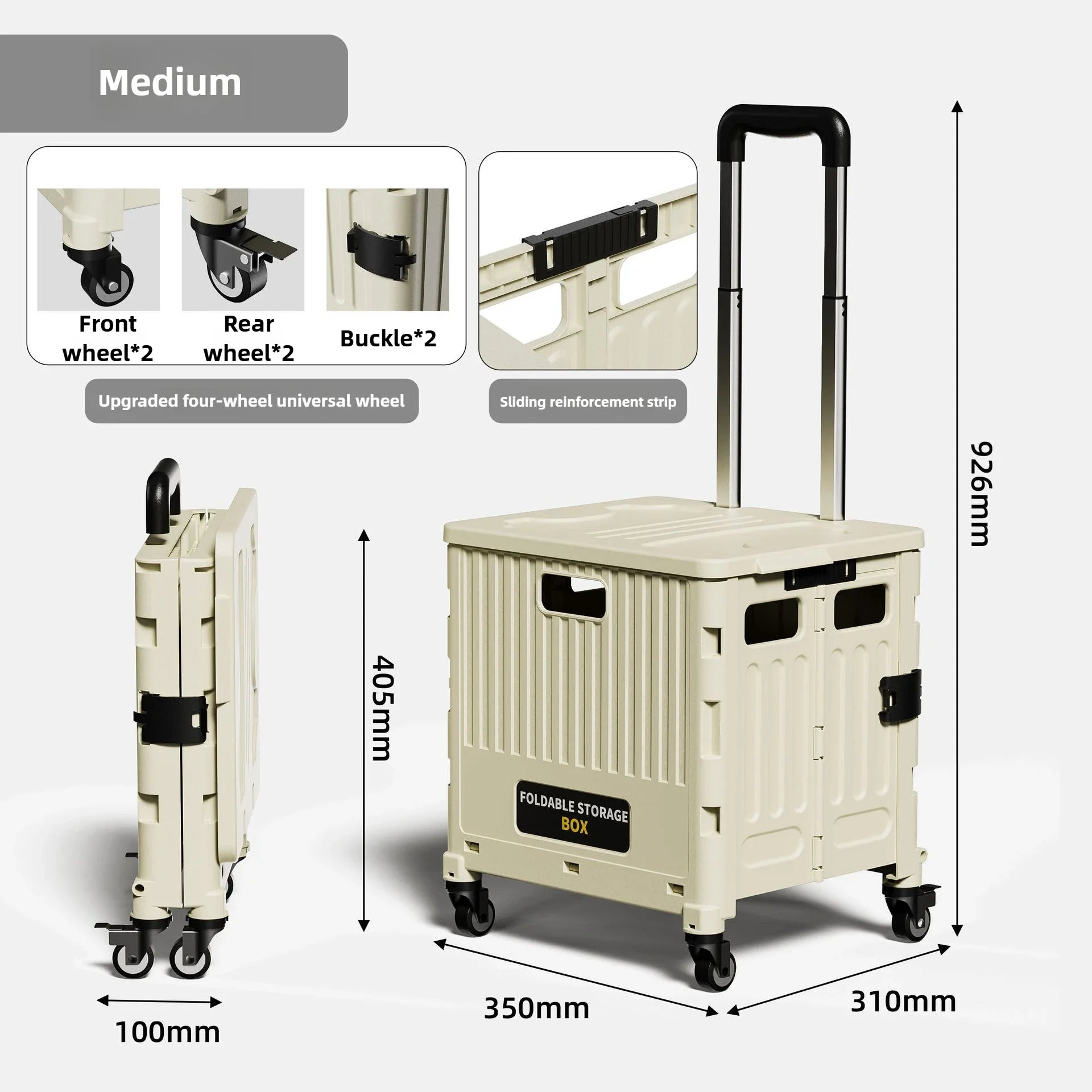 Household Goods Household Multi-functional  Portable Folding Shopping Trolley, Trailer, Camping, Large-capacity Storage Box