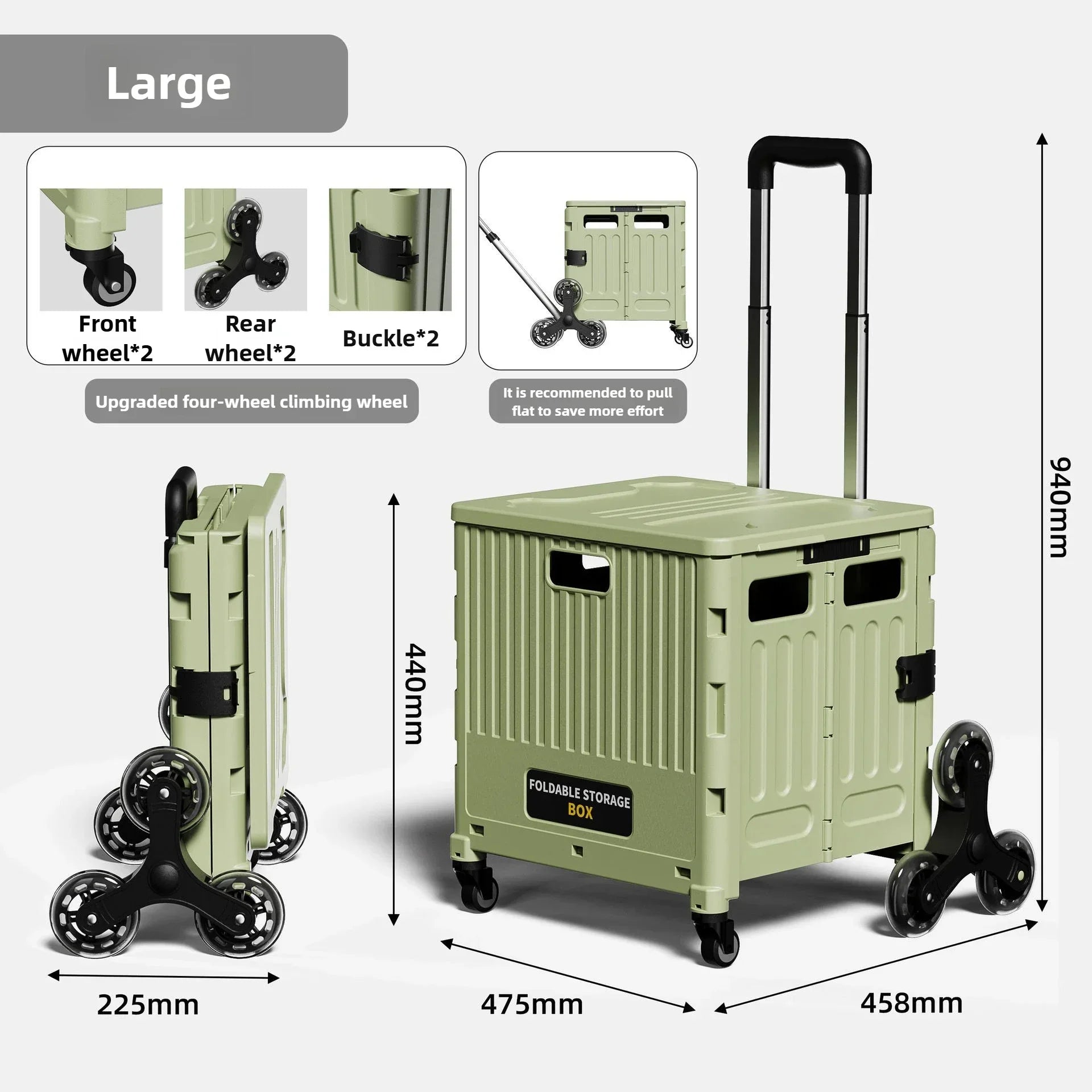 Household Goods Household Multi-functional  Portable Folding Shopping Trolley, Trailer, Camping, Large-capacity Storage Box