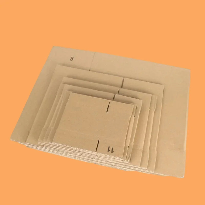 10pcs 3-layer Corrugated Paper Storage Boxes Packing Express Heavy Duty Shipping Board Packaging Big Cartons Cardboard