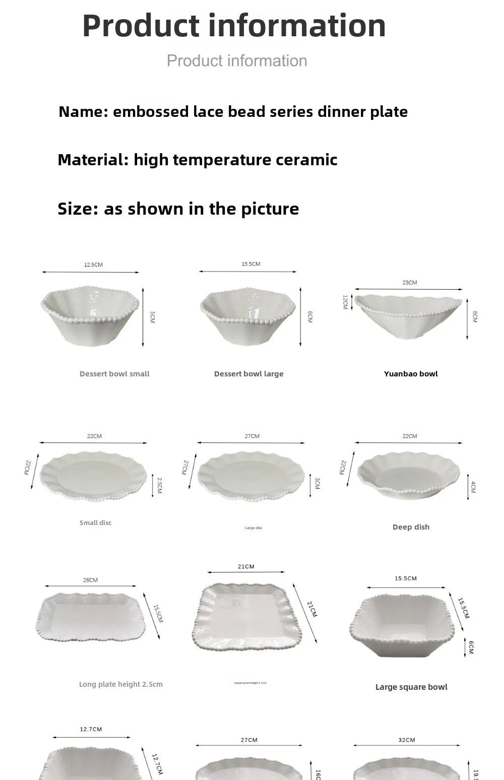 Ceramic Pearl Plates & Bowls Set - Practical Breakfast Tableware, Perfect for Modern Home Dining & Daily Use