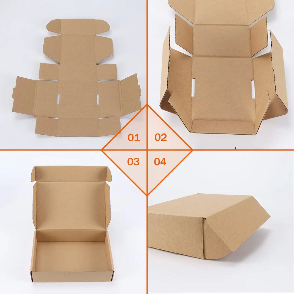 100PCS Paper Boxes Cardboard Kraft Packaging Boxes With Lids For Small Business Soap Packaging Cardboard Box