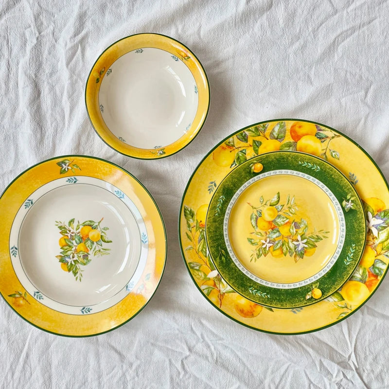 Western tableware set, steak dinner plate, yogurt bowl, viewing plate, afternoon tea, cake plate