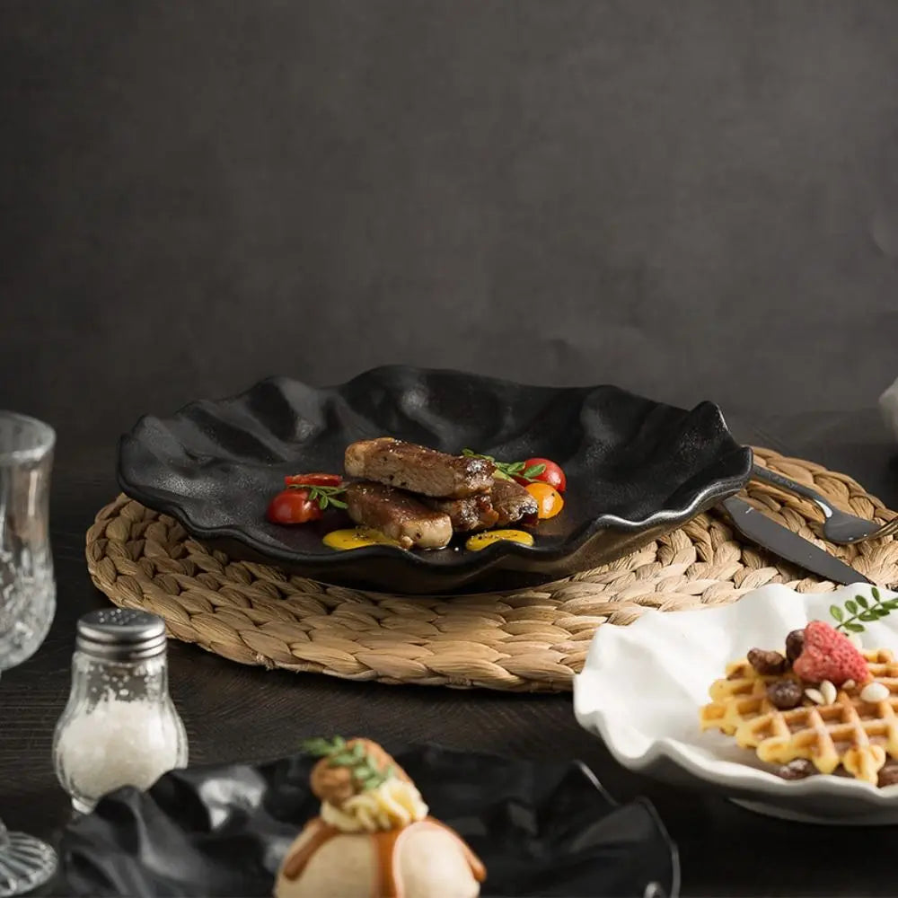 Tableware Ceramic Western Cuisine Plate Reusable Multi-Function Storage Dish Creative Dessert Tray Dinner