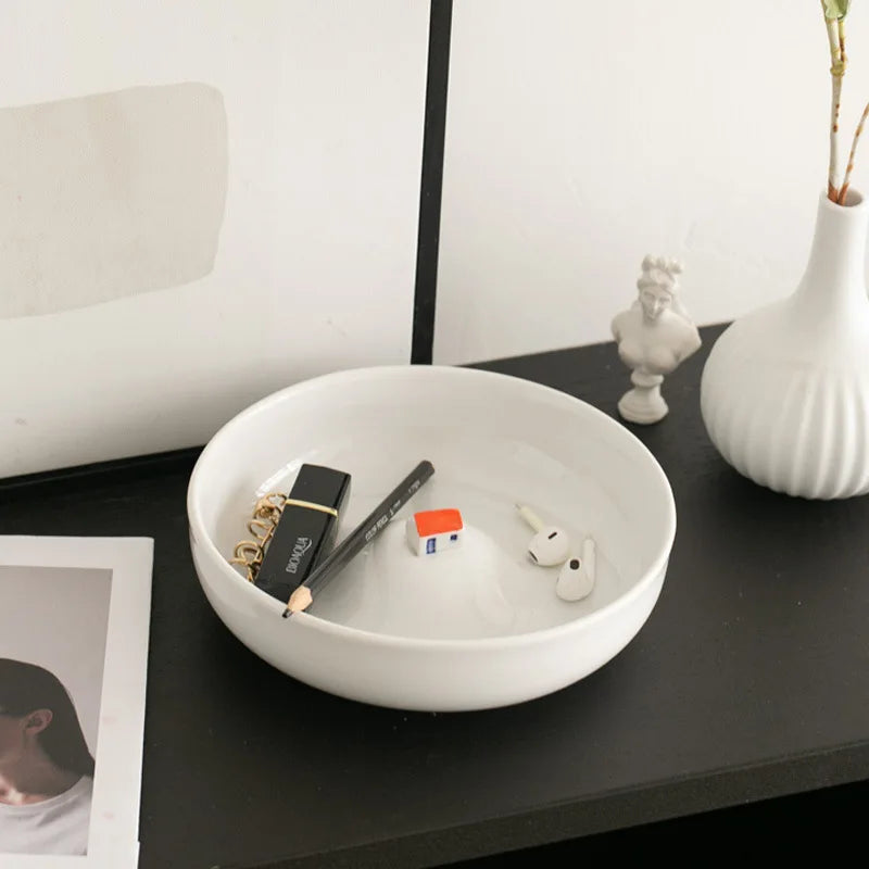 Household Tableware Abstract Plate  Ceramic Fruit Salad Bowls Utensils for Kitchen Dessert Three-dimensional House Plates