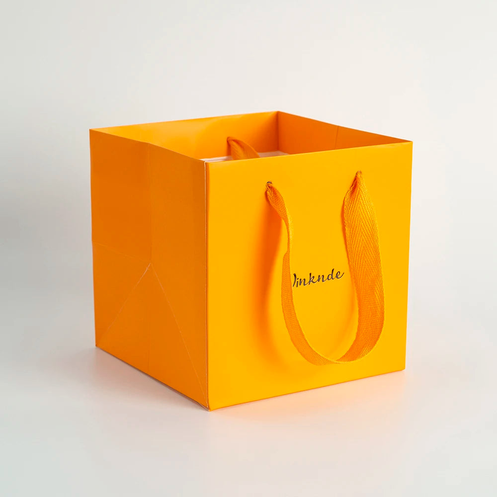 24-Pack Kraft Paper Red Bag with Handles Custom Logo Plain Paper Gift Grocery Bags for Food Retail Shopping Take Out Boutique