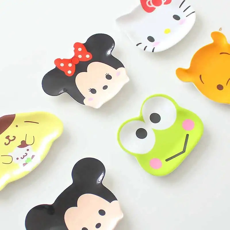 Animal Cartoon Cute Children'S Imitation Ceramic Tableware Cake Snacks Dry Fruit Plates Small Dishes Dishes Kitchen Utensils