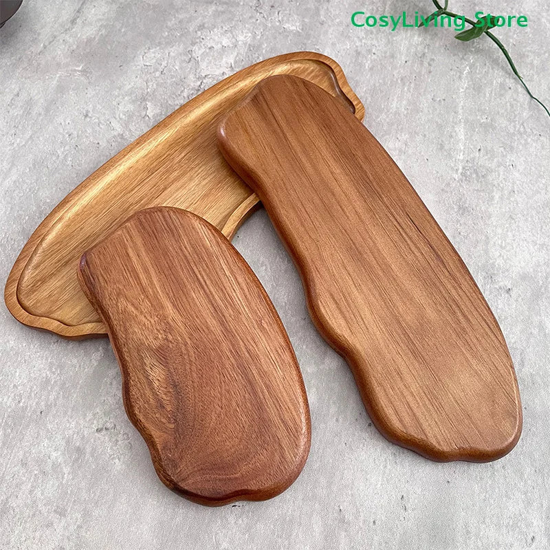 Wooden Decorative Plate Tea Coffee Tray Fruit Dessert Candy Plate Bread Snack Cake Food Dish Trays Tableware