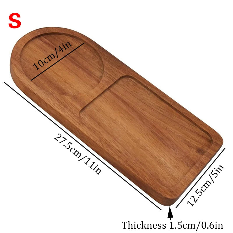 Wooden Coffee Tray Breakfast Plate For Serving Food Hospitality Coffeeware Teaware Decoration Table Decoration Accessories