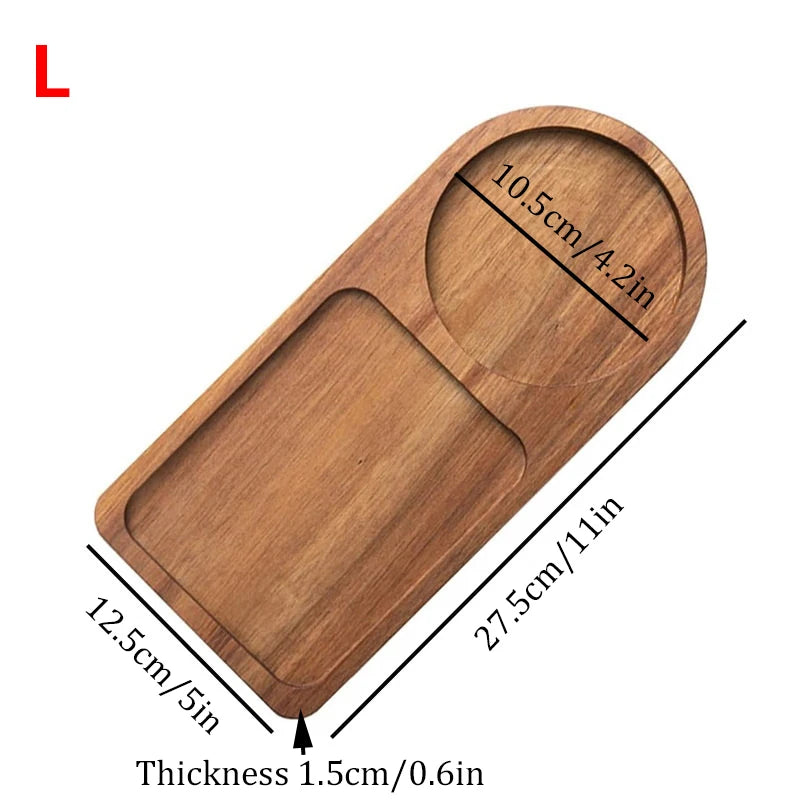 Wooden Coffee Tray Breakfast Plate For Serving Food Hospitality Coffeeware Teaware Decoration Table Decoration Accessories