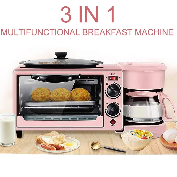 Household Multifunction Breakfast  Machine Temperature Control Breakfast Sandwich  3 in 1 Breakfast s