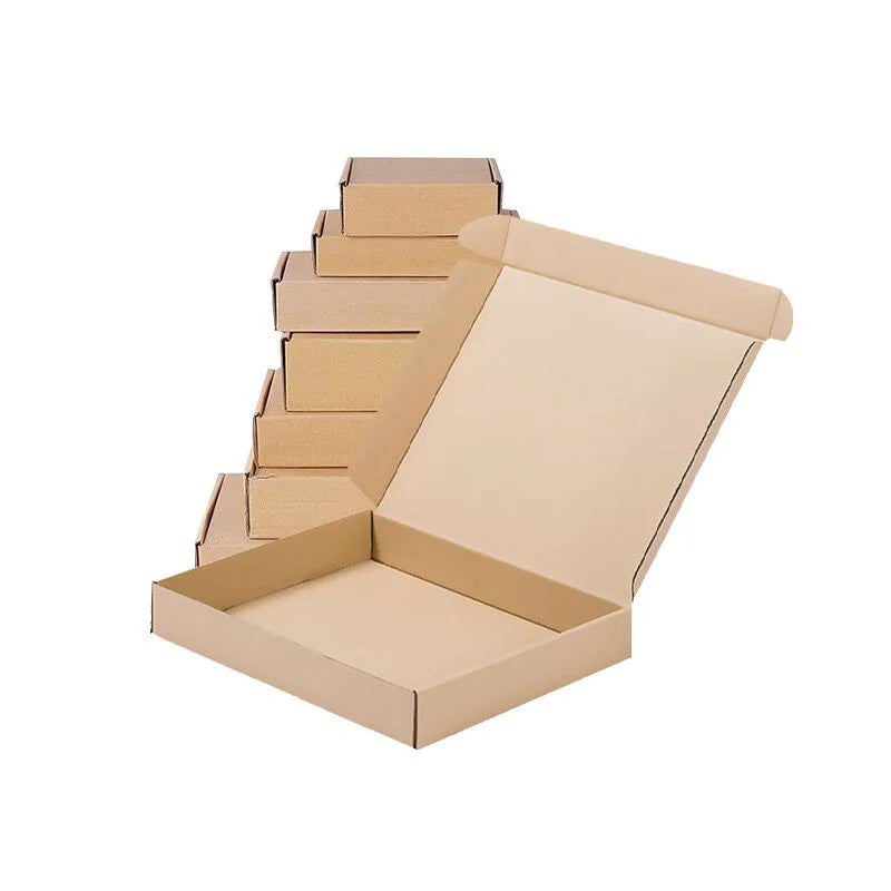 10 corrugated cardboard envelope boxes, cardboard shipping boxes, shipping boxes, kraft paper packaging boxes, customizablelogos