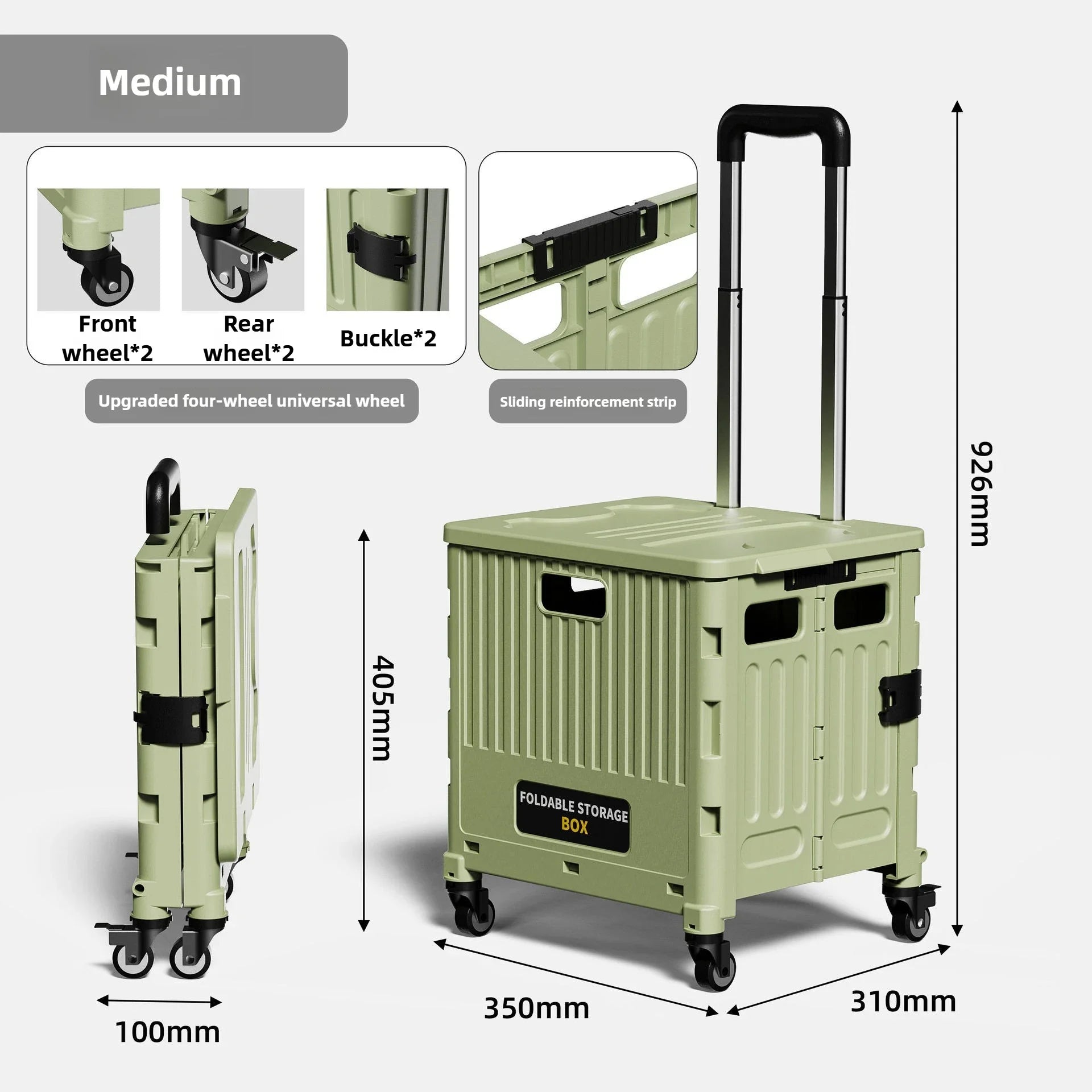 Household Goods Household Multi-functional  Portable Folding Shopping Trolley, Trailer, Camping, Large-capacity Storage Box