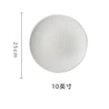 Restaurant Dishes, Round Frosted Ceramic Plates, Fruit Plates, Dessert Plates, Black and White Tableware, Utensils, Kitchenware
