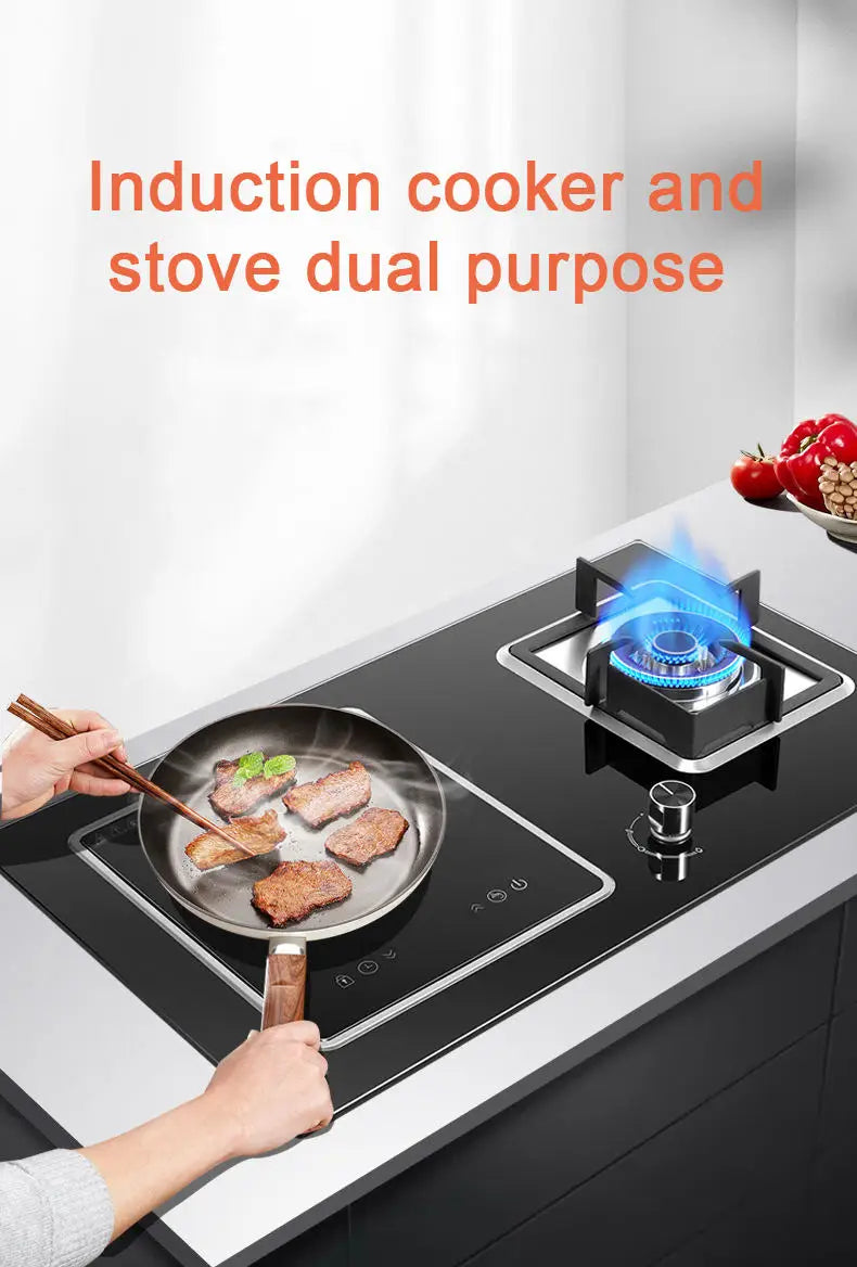 Household Gas-electric Dual Purpose Cooktop Embedded Kitchen And Bathroom Stove, Induction Cooker Gas Stove