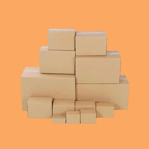 10pcs 3-layer Corrugated Paper Storage Boxes Packing Express Heavy Duty Shipping Board Packaging Big Cartons Cardboard