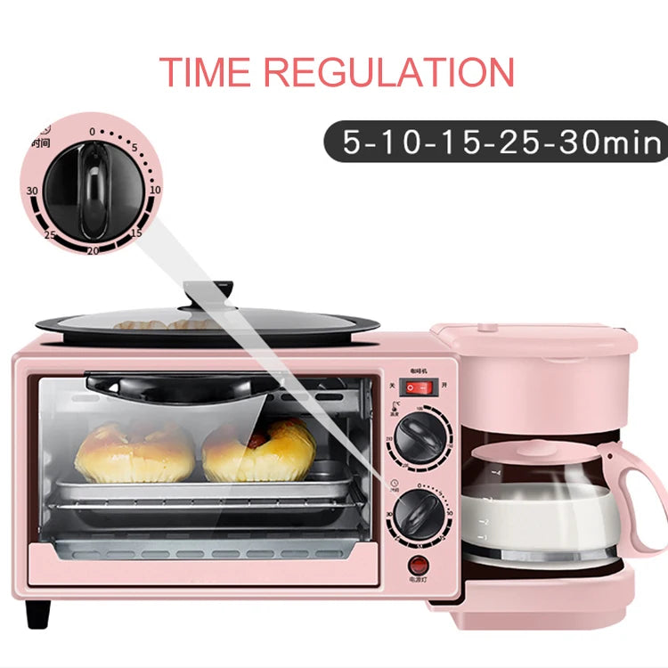 Household Multifunction Breakfast  Machine Temperature Control Breakfast Sandwich  3 in 1 Breakfast s