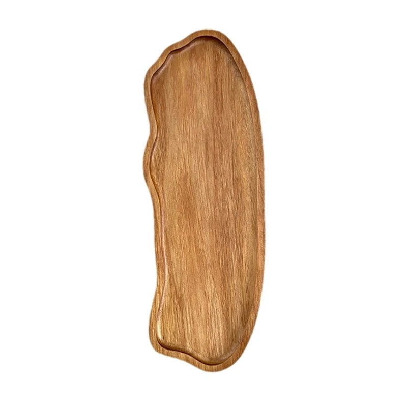 Wooden Decorative Plate Tea Coffee Tray Fruit Dessert Candy Plate Bread Snack Cake Food Dish Trays Tableware