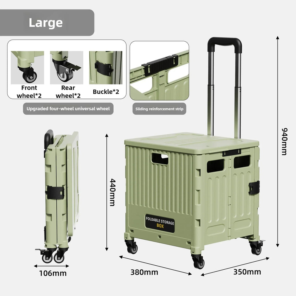 Household Goods Household Multi-functional  Portable Folding Shopping Trolley, Trailer, Camping, Large-capacity Storage Box