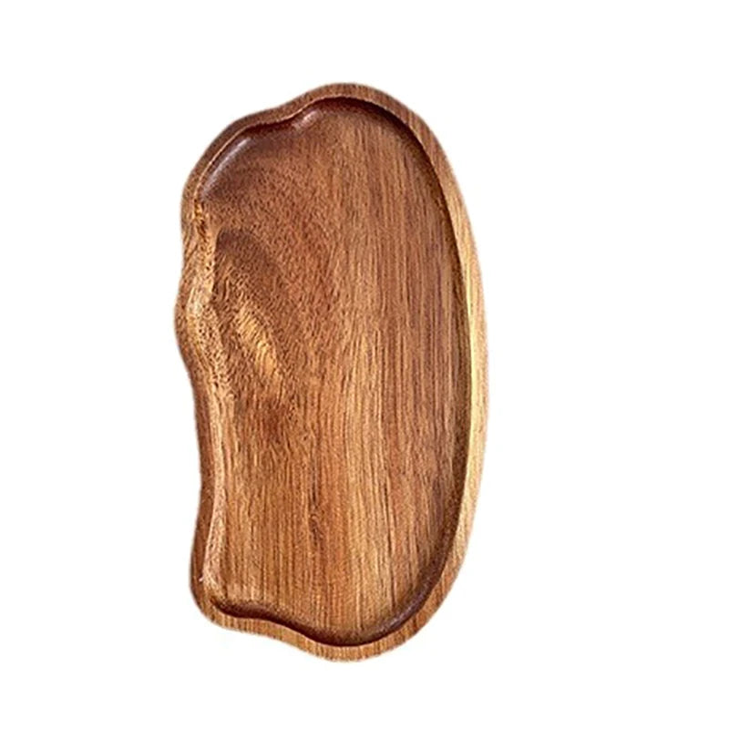 Wooden Decorative Plate Tea Coffee Tray Fruit Dessert Candy Plate Bread Snack Cake Food Dish Trays Tableware