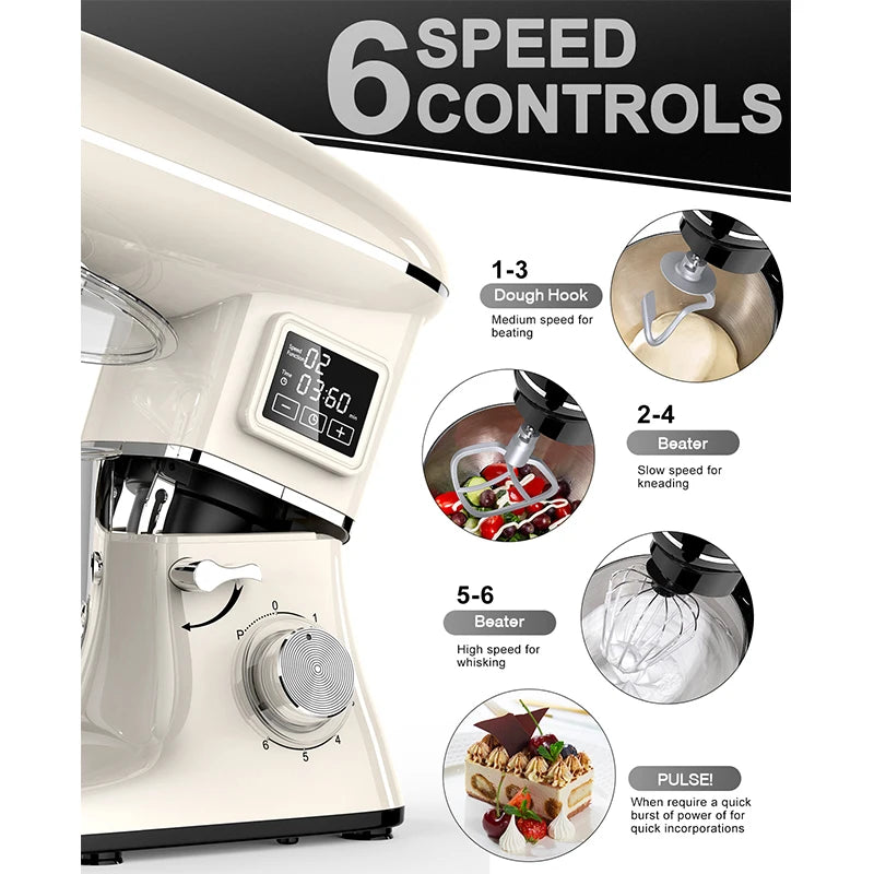 Kitchen Appliances US/EU Plug 110V 230V Bakery Amasadoras Food Processors 6.2L 8830 Motor Stand Batter Batedeira Food Mixer Cake