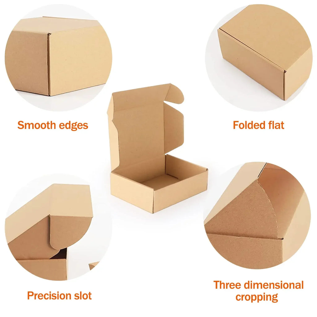100PCS Paper Boxes Cardboard Kraft Packaging Boxes With Lids For Small Business Soap Packaging Cardboard Box