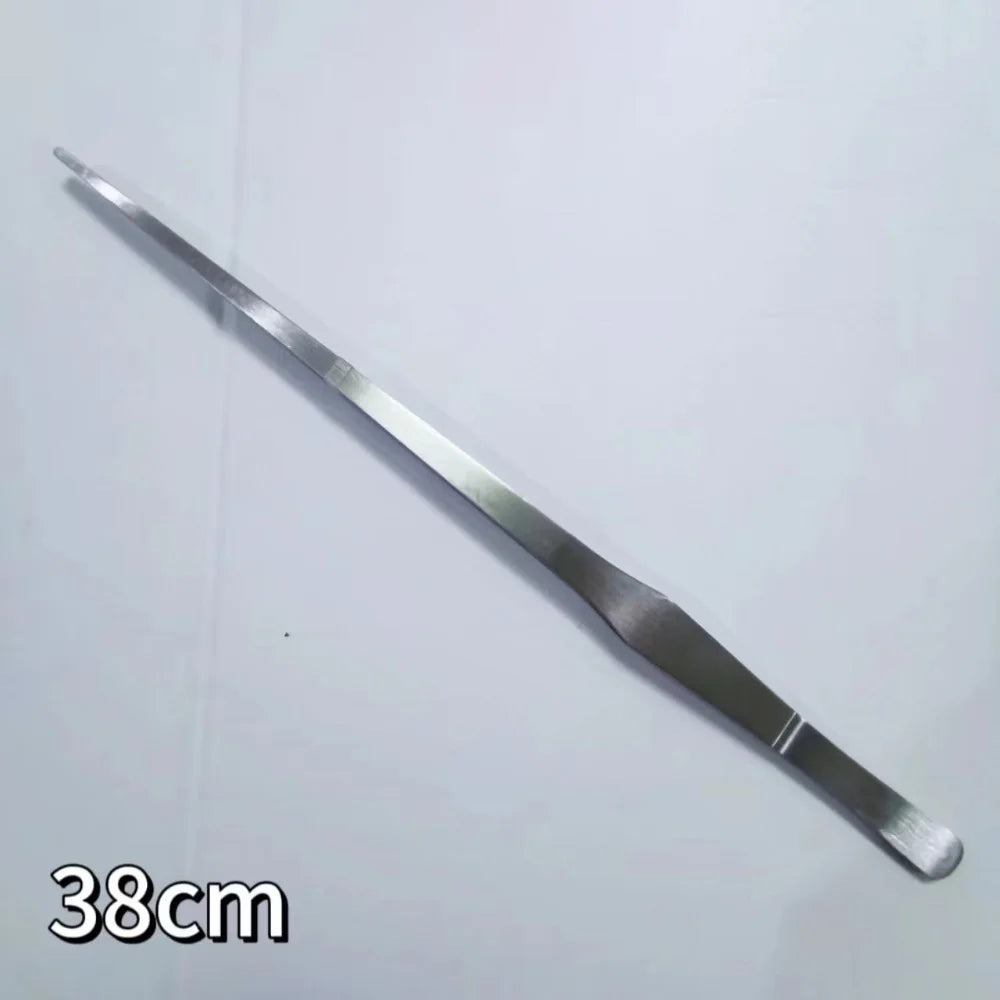 27/38/48cm Aquarium Plant Tweezers Multifuctional Stainless Steel Elbow Tweezers Fish Tank Aquascape Tools Aquarium Feeding Tong