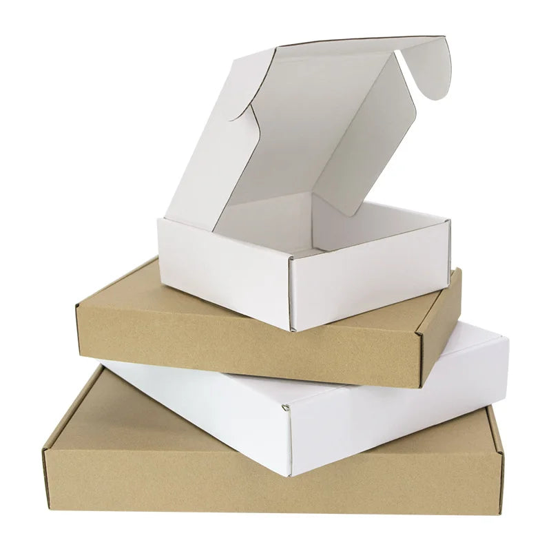 10 corrugated cardboard envelope boxes, cardboard shipping boxes, shipping boxes, kraft paper packaging boxes, customizablelogos