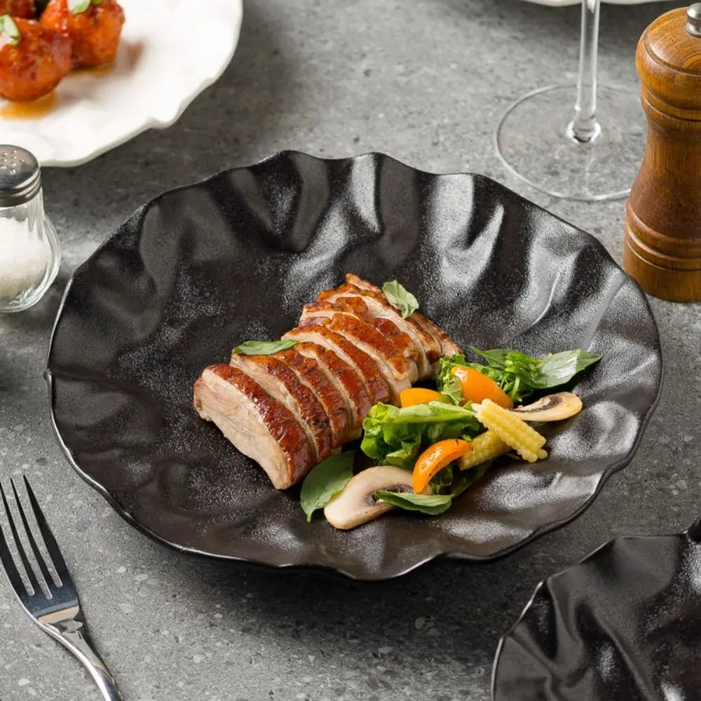 Tableware Ceramic Western Cuisine Plate Reusable Multi-Function Storage Dish Creative Dessert Tray Dinner