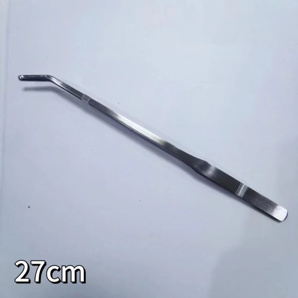 27/38/48cm Aquarium Plant Tweezers Multifuctional Stainless Steel Elbow Tweezers Fish Tank Aquascape Tools Aquarium Feeding Tong