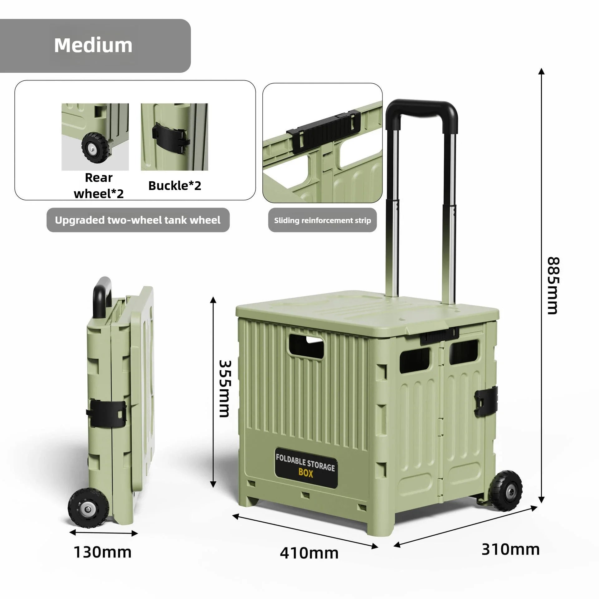 Household Goods Household Multi-functional  Portable Folding Shopping Trolley, Trailer, Camping, Large-capacity Storage Box
