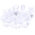 (YOUU06)17Pcs/Set 1:12 Dollhouse Miniature Transparent Tableware DIY Kitchenware Toys