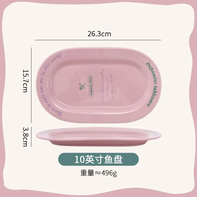 Tableware Bowl Plate Set Home Use,Including Bowls,Rice,Double Ear, Dividing Plates, Dessert Cups,High Aesthetic Value