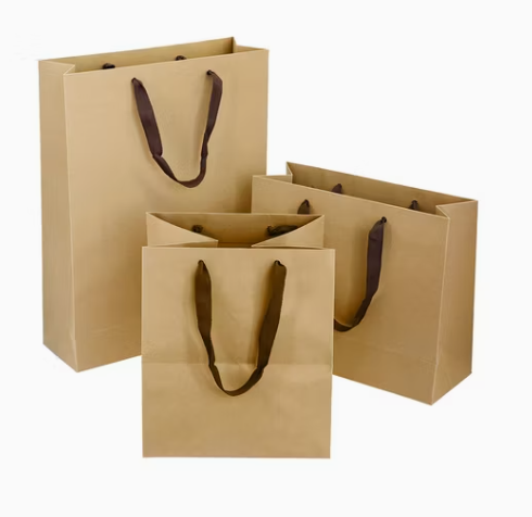 100% Friendly Packaging Handbag Kraft Paper Cardboard Wrapping Gift Container Box Tote Bag
