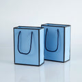 24/50/100PCS New Kraft Paper Gift Bags With Handles Shopping Carry Craft Blue Black DIY Bag Party Festive Supplies 12x5.7x16cm