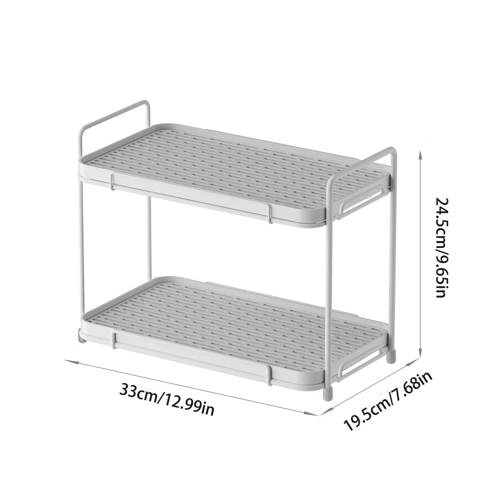 Household shelf for drying glass cups coffee cups household desktop double tray draining rack