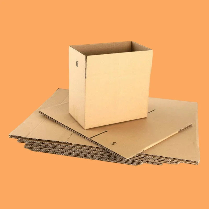 10pcs 3-layer Corrugated Paper Storage Boxes Packing Express Heavy Duty Shipping Board Packaging Big Cartons Cardboard