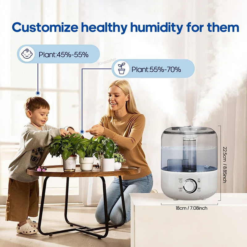Household Electric Air Humidifier 3l Large-Capacity Large Spray Mute Humidifier Sprayer Atomiser Wall Plug