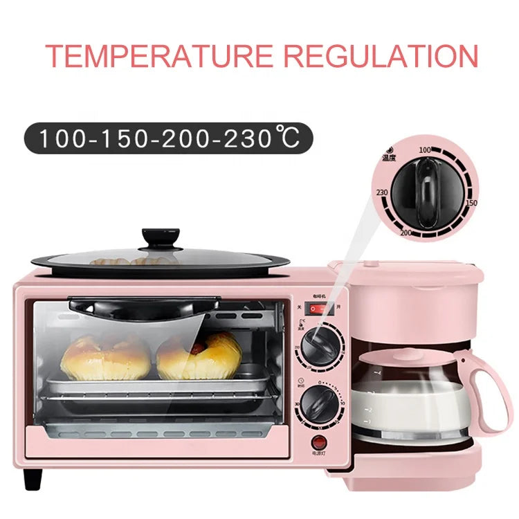 Household Multifunction Breakfast  Machine Temperature Control Breakfast Sandwich  3 in 1 Breakfast s